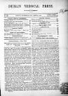Dublin Medical Press Wednesday 01 September 1858 Page 1