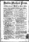 Dublin Medical Press Wednesday 30 November 1864 Page 1
