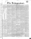 Wexford Independent Saturday 31 December 1853 Page 1