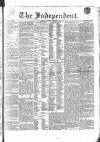 Wexford Independent Saturday 07 October 1854 Page 1