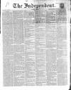 Wexford Independent Saturday 29 August 1857 Page 1