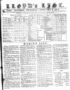Lloyd's List Tuesday 08 January 1811 Page 1