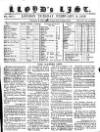 Lloyd's List Tuesday 02 February 1819 Page 1