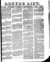 Lloyd's List Tuesday 07 November 1826 Page 1