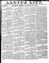 Lloyd's List Friday 10 January 1834 Page 1