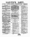 Lloyd's List Saturday 18 February 1854 Page 1