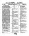 Lloyd's List Saturday 22 July 1854 Page 1