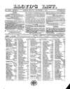 Lloyd's List Monday 05 November 1860 Page 1