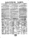 Lloyd's List Saturday 01 November 1862 Page 1