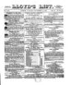 Lloyd's List Tuesday 29 November 1870 Page 1