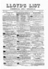 Lloyd's List Saturday 20 January 1872 Page 1