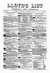 Lloyd's List Saturday 27 January 1872 Page 1