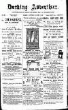 Dorking and Leatherhead Advertiser Saturday 08 August 1891 Page 1