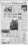 Huddersfield Daily Examiner Monday 02 November 1981 Page 1