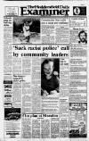 Huddersfield Daily Examiner Wednesday 11 April 1984 Page 1