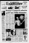 Huddersfield Daily Examiner Wednesday 08 January 1992 Page 1