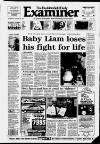 Huddersfield Daily Examiner Wednesday 09 September 1992 Page 1