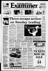Huddersfield Daily Examiner Monday 28 September 1992 Page 1