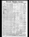 South Wales Echo Wednesday 30 January 1889 Page 1