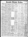 South Wales Echo Saturday 23 March 1889 Page 1
