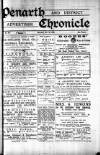 Penarth Chronicle and Cogan Echo Saturday 26 October 1889 Page 1
