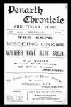 Penarth Chronicle and Cogan Echo Saturday 26 January 1895 Page 1