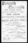 Penarth Chronicle and Cogan Echo Saturday 02 February 1895 Page 1