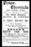 Penarth Chronicle and Cogan Echo Saturday 06 April 1895 Page 1