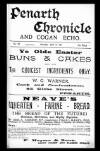Penarth Chronicle and Cogan Echo Saturday 13 April 1895 Page 1