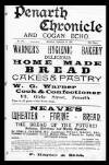 Penarth Chronicle and Cogan Echo Saturday 28 September 1895 Page 1