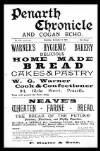 Penarth Chronicle and Cogan Echo Saturday 23 November 1895 Page 1