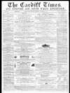 Cardiff Times Saturday 03 November 1860 Page 1