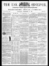 Usk Observer Saturday 27 September 1862 Page 1