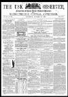 Usk Observer Saturday 31 October 1863 Page 1