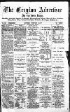 Croydon Advertiser and East Surrey Reporter Saturday 03 February 1877 Page 1