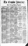 Croydon Advertiser and East Surrey Reporter Saturday 20 June 1885 Page 1