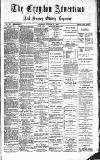 Croydon Advertiser and East Surrey Reporter Saturday 10 October 1885 Page 1
