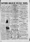 Saffron Walden Weekly News Saturday 08 June 1889 Page 1