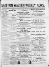 Saffron Walden Weekly News Saturday 10 August 1889 Page 1