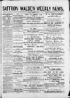 Saffron Walden Weekly News Saturday 14 September 1889 Page 1