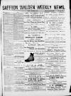 Saffron Walden Weekly News Saturday 28 September 1889 Page 1