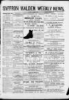 Saffron Walden Weekly News Saturday 12 October 1889 Page 1