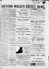 Saffron Walden Weekly News Friday 06 December 1889 Page 1