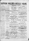 Saffron Walden Weekly News Friday 20 December 1889 Page 1