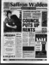 Saffron Walden Weekly News Thursday 02 January 1992 Page 1