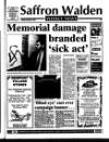 Saffron Walden Weekly News Thursday 08 December 1994 Page 1
