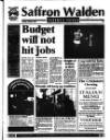 Saffron Walden Weekly News Thursday 09 February 1995 Page 1