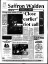 Saffron Walden Weekly News Thursday 01 August 1996 Page 1