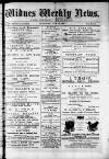 Widnes Weekly News and District Reporter Saturday 13 July 1878 Page 1