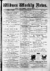 Widnes Weekly News and District Reporter Saturday 20 July 1878 Page 1